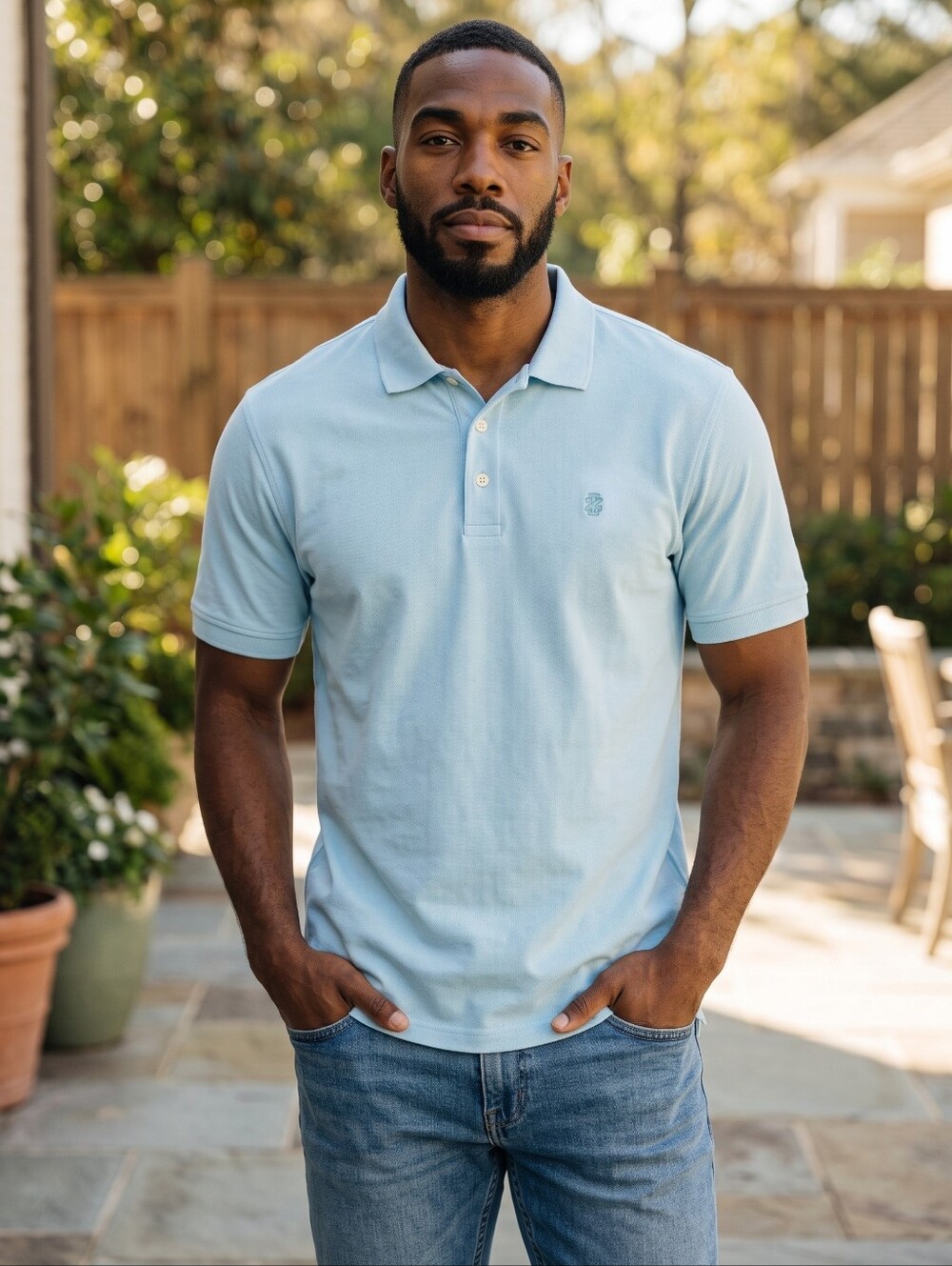 IZOD Light Blue Men's Polo Shirt